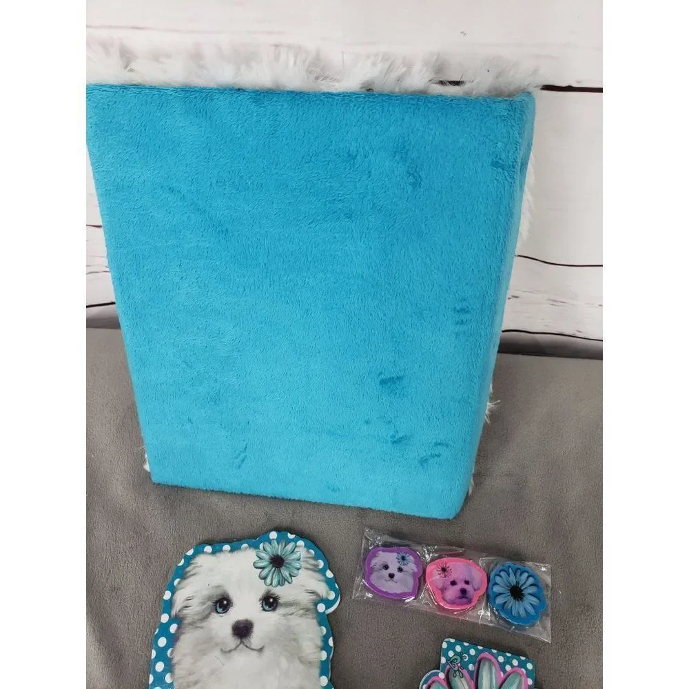 JUSTICE PUPPY STATIONARY‎ SCHOOL SUPPLY SET SHIMMERING & SHAGGY ACCESSORIES